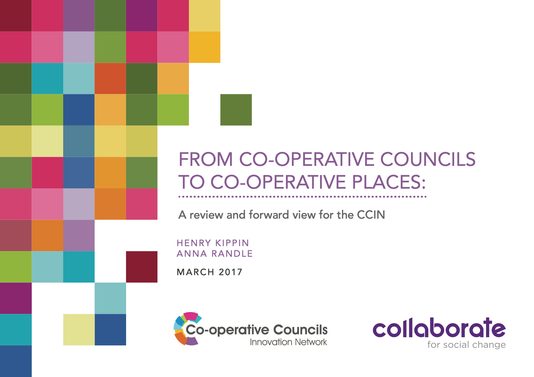 Co operative Councils Places Oldham Council - front cover of publication
